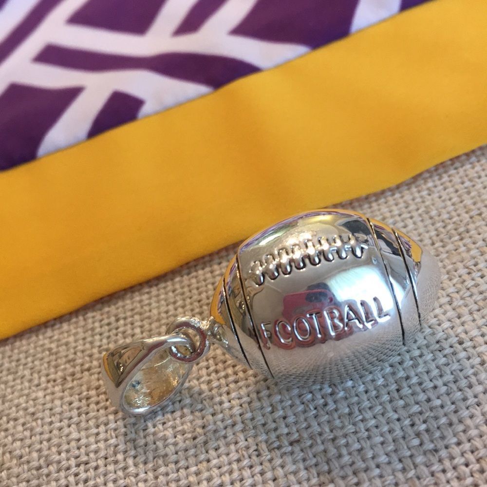 BEST Football Pendant / Slide NWT Silvertone